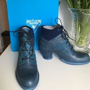 Fluevog Blue Ankle Boot